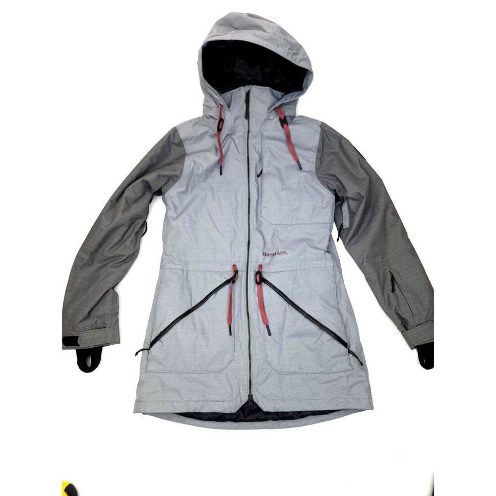 Armada Lynx Jacket - Women's Size Medium Gray Hooded Ski Snowboard